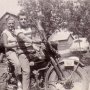 Lorne and his cousin, back in '47, on his first Harley, a 1942 WLC 45.